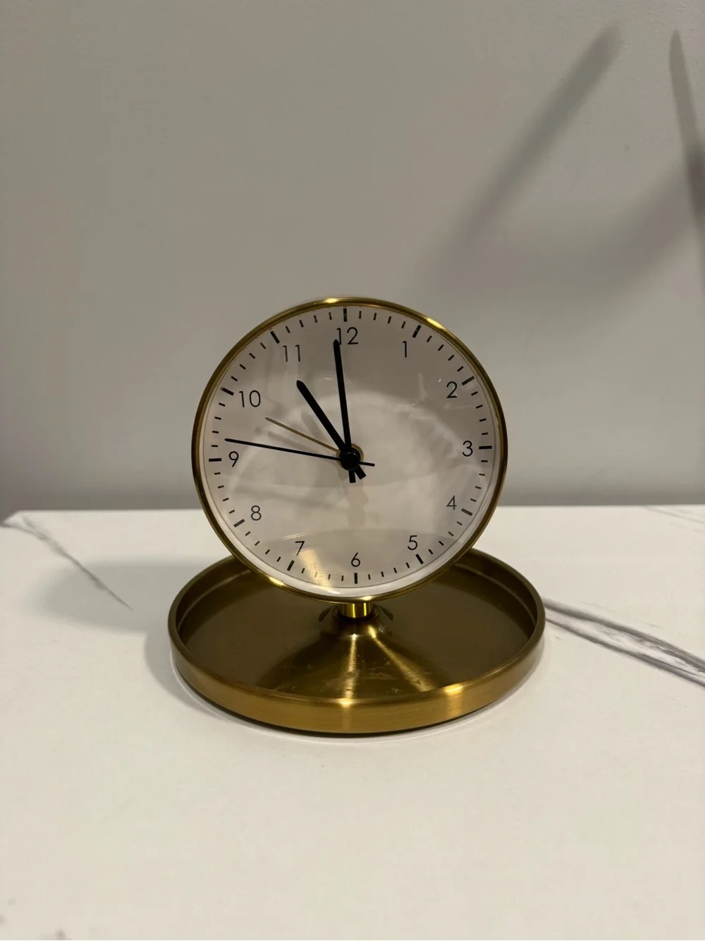 Minimalist Gold Table Clock - Modern Home Wall Decor